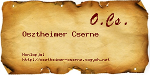 Osztheimer Cserne névjegykártya